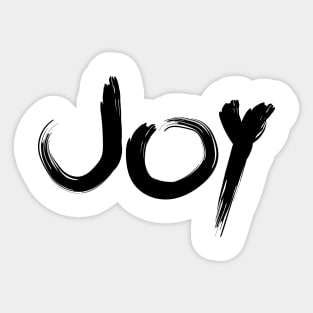 Joy (black) Sticker